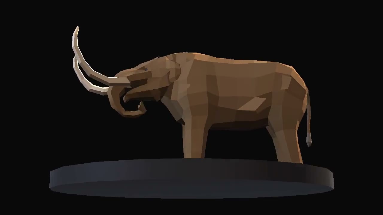 American mastodon, the game's model on a turntable