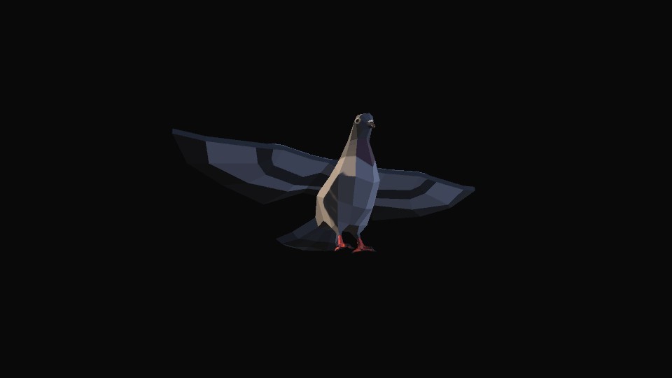 Passenger pigeon, a stand in model on a turntable